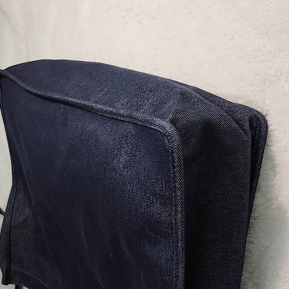 Theory Denim Blue Tote Bag Office Siren - Picture 7 of 16